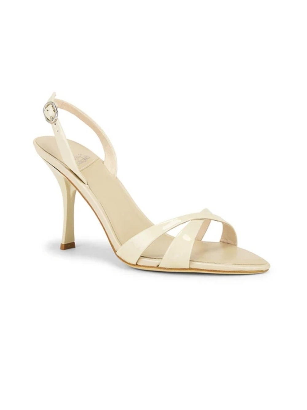 Jeffrey Campbell Women's Natural Marielle Slingback Sandal Size 7 Leather Heeled